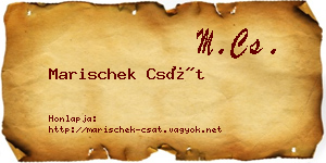 Marischek Csát névjegykártya